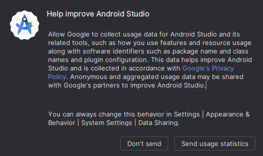 Coleta de dados do Google para o desenvolvedor Android.