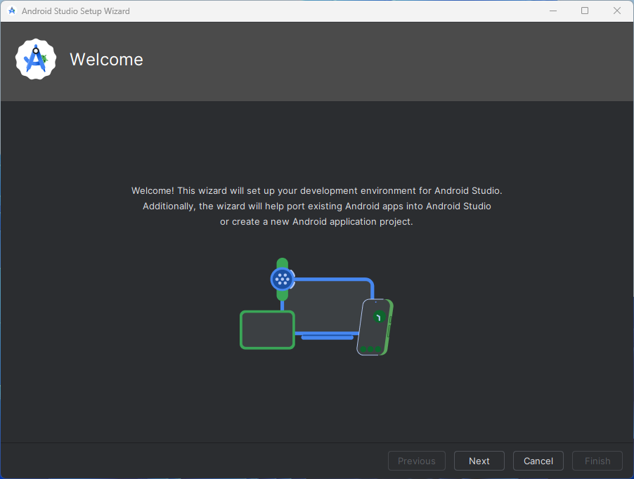 Segunda tela de boas-vindas da IDE.