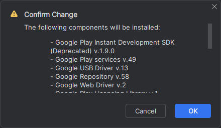 Tela de confirmação.